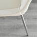 2x Pesaro Cream Velvet Dining Chairs Silver Legs