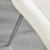 2x Pesaro Cream Velvet Dining Chairs Silver Legs
