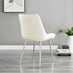Atlanta 4 White Dining Table and 4 Cream Pesaro Silver Leg Chairs