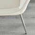 Atlanta 6 White Dining Table and 6 Cream Pesaro Silver Leg Chairs