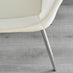 Atlanta 6 White Dining Table and 6 Cream Pesaro Silver Leg Chairs
