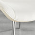 Atlanta 6 White Dining Table and 6 Cream Pesaro Silver Leg Chairs