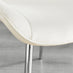 Atlanta 6 White Dining Table and 6 Cream Pesaro Silver Leg Chairs