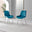 2x Pesaro Blue Velvet Dining Chairs Silver Legs