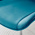2x Pesaro Blue Velvet Dining Chairs Silver Legs