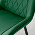 Novara 100cm Round Black Leg Dining Table & 2 Green Pesaro Black Leg Chairs