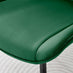 2x Pesaro Green Velvet Dining Chairs Black Legs