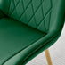 2x Pesaro Green Velvet Dining Chairs Gold Legs