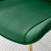 2x Pesaro Green Velvet Dining Chairs Gold Legs