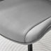 2x Pesaro Grey Velvet Dining Chairs Black Legs