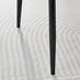 2x Pesaro Grey Velvet Dining Chairs Black Legs