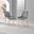 2x Pesaro Grey Velvet Dining Chairs Gold Legs