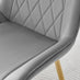 Novara 100cm Round Gold Leg Dining Table & 2 Grey Pesaro Gold Leg Chairs