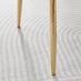Novara 100cm Round Gold Leg Dining Table & 2 Grey Pesaro Gold Leg Chairs
