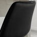 2x Pesaro Black Velvet Counter Stools Black Legs