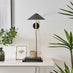 Poppy Matte Black and Brass Wall Light