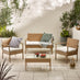 Porto Beige Rattan 4 Seat Garden Sofa & Chairs Set