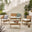 Porto Beige Rattan 4 Seat Garden Sofa & Chairs Set