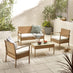 Porto Beige Rattan 4 Seat Garden Sofa & Chairs Set