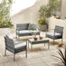 Porto Grey Rattan 4 Seat Garden Sofa & Chairs Set