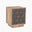 Rainier Square Walnut Wood 1 Door Decorative Side Table