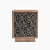 Rainier Square Walnut Wood 1 Door Decorative Side Table