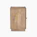 Rainier Square Walnut Wood 1 Door Decorative Side Table