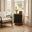 Rainier Square Walnut Wood 1 Door Decorative Side Table