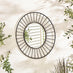 Raya Black Medium Round Spoke 70cm Garden Mirror
