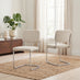 2x Remy Beige Fabric & Boucle Dining Chairs