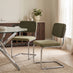 2x Remy Green Fabric & Boucle Dining Chairs