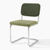 Novara Round Glass & Silver Dining Table & 4 Green Remy Chairs