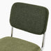 Novara Round Glass & Silver Dining Table & 4 Green Remy Chairs