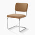 2x Remy Tan Fabric & Faux Leather Dining Chairs