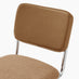 2x Remy Tan Fabric & Faux Leather Dining Chairs