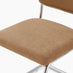 2x Remy Tan Fabric & Faux Leather Dining Chairs