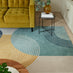 Retro Blue & Yellow Arches Rug 160x230