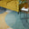 Retro Blue & Yellow Arches Rug 160x230