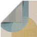 Retro Blue & Yellow Arches Rug 160x230