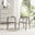 2x Rhea Grey Fabric Dining Chairs Bronze Legs