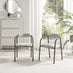 Penrose Round Oak Effect Wood Dining Table 4 Grey Rhea Chairs
