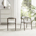 Penrose Round Oak Effect Wood Dining Table 4 Grey Rhea Chairs