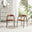 2x Rhea Terracotta Orange Fabric Dining Chairs Bronze Legs