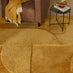 Rift Mustard Yellow Carved Arches Rug 120x170