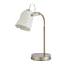 Riley Silver & White Adjustable Table Lamp