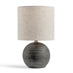 Ripple Grey & Black Textured Ceramic Round Table Lamp