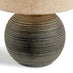 Ripple Grey & Black Textured Ceramic Round Table Lamp