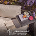 Riviera Grey Metal Modular 4 Seat Corner Garden Sofa Day Bed