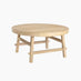 Rockies Round White Oak Wood Coffee Table