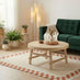 Rockies Round White Oak Wood Coffee Table